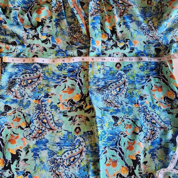 Robert Graham Floral Silk Long Sleeve Shirt Dress size 4-6 - Picture 7 of 10